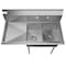 Koolmore 2 Compartment Stainless Steel NSF Commercial Kitchen Prep & Utility Sink with  Drainboard SB121610-16L3 - alternate 6